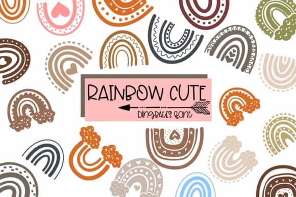 Rainbow Cute by Sirinart — Dingbats Font