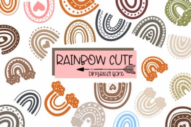 Rainbow Cute by Sirinart — Dingbats Font — thumbnail 1