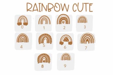 Rainbow Cute by Sirinart — Dingbats Font — thumbnail 4
