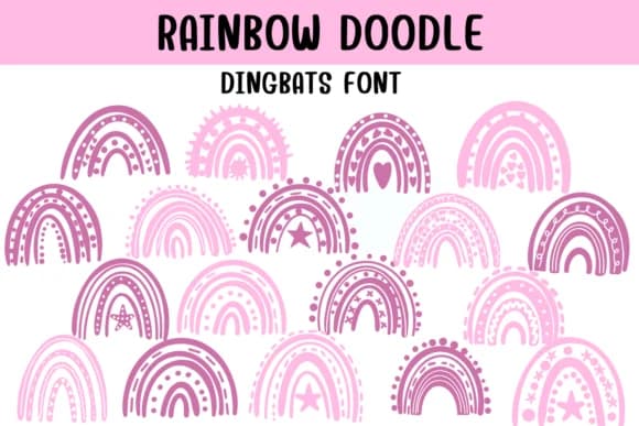 Rainbow Doodle by Sontaya — Dingbats Font