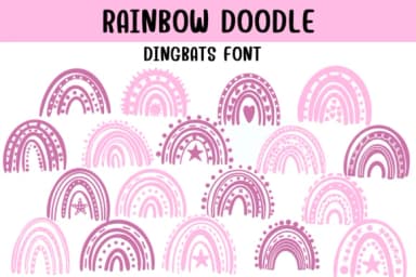 Rainbow Doodle by Sontaya — Dingbats Font — thumbnail 1