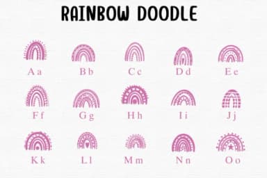 Rainbow Doodle by Sontaya — Dingbats Font — thumbnail 2