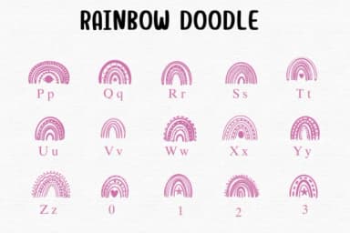 Rainbow Doodle by Sontaya — Dingbats Font — thumbnail 3