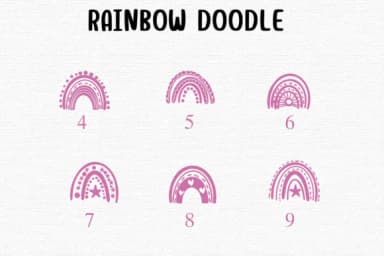 Rainbow Doodle by Sontaya — Dingbats Font — thumbnail 4