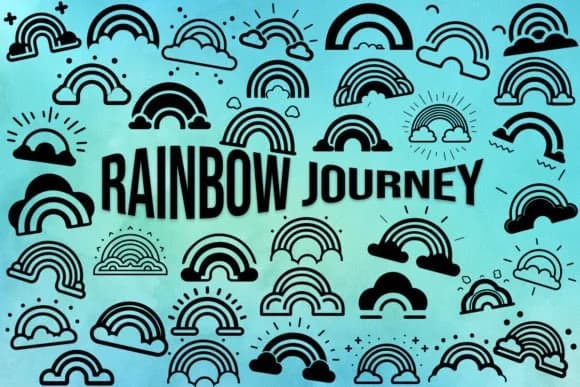 Rainbow Journey by MOMAT THIRTYONE — Dingbats Font