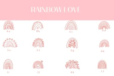 Rainbow Love by Heartcraft Atelier — Dingbats Font — thumbnail 2