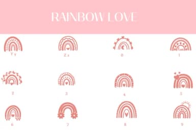 Rainbow Love by Heartcraft Atelier — Dingbats Font — thumbnail 4