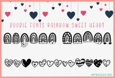 Rainbow Sweet Heart by Itme_digitalart — Dingbats Font — thumbnail 1