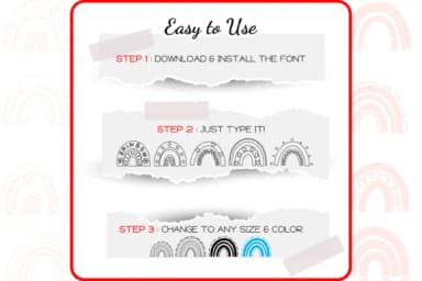 Rainbows Dingbats by WADLEN — Dingbats Font — thumbnail 4