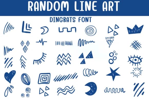 Random Line Art by Sontaya — Dingbats Font