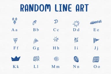 Random Line Art by Sontaya — Dingbats Font — thumbnail 2