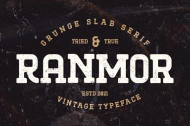 Ranmor by Arterfak Project — Slab Serif Font — thumbnail 1