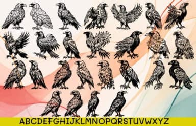 Raven by MOMAT THIRTYONE — Dingbats Font — thumbnail 2