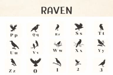 Raven by Ketsarin — Dingbats Font — thumbnail 3