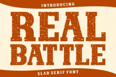 Real Battle by Ade (7NTypes) — Slab Serif Font — thumbnail 1