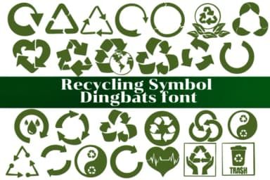 Recycling Symbol by Nongyao — Dingbats Font — thumbnail 1