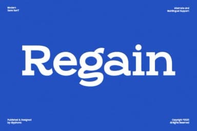 Regain by Glyphonic — Slab Serif Font — thumbnail 1