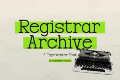 Registrar Archive by Gracetypestudio — Slab Serif Font — thumbnail 1