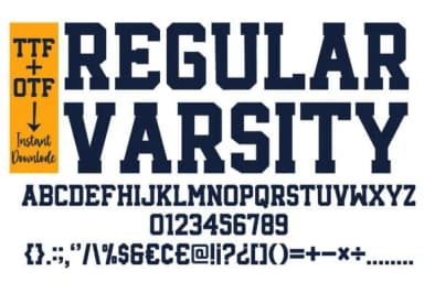 Regular Varsity by BlackCraft — Slab Serif Font — thumbnail 2