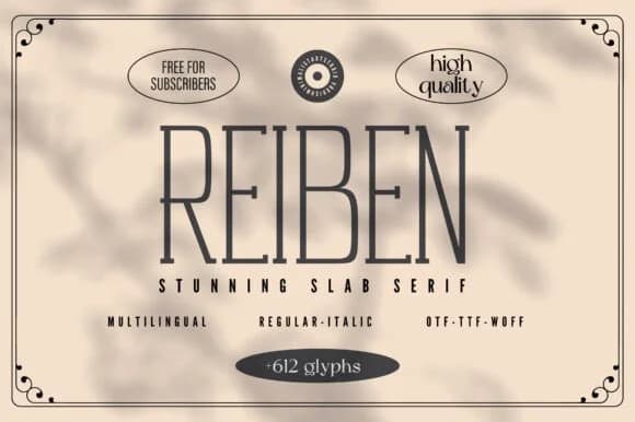Reiben by Minimalistartstudio — Slab Serif Font