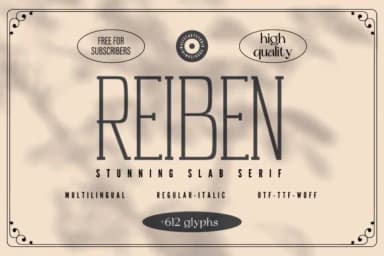 Reiben by Minimalistartstudio — Slab Serif Font — thumbnail 1
