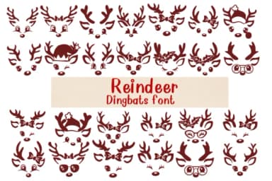 Reindeer by Nongyao — Dingbats Font — thumbnail 1