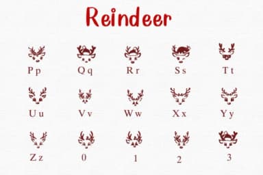 Reindeer by Nongyao — Dingbats Font — thumbnail 3
