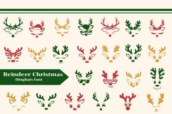 Reindeer Christmas by Apiwat Type — Dingbats Font