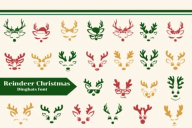 Reindeer Christmas by Apiwat Type — Dingbats Font — thumbnail 1