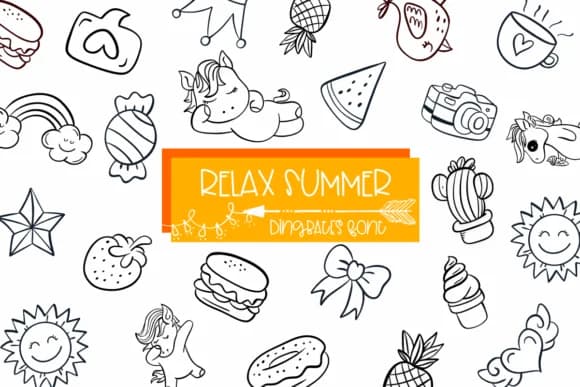 Relax Summer by Sirinart — Dingbats Font
