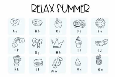 Relax Summer by Sirinart — Dingbats Font — thumbnail 2