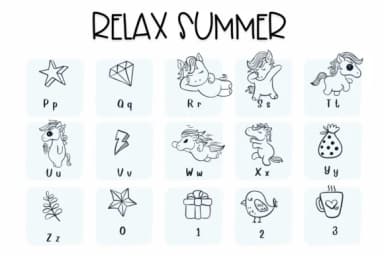 Relax Summer by Sirinart — Dingbats Font — thumbnail 3