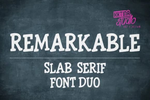 Remarkable by The Tenacious Type Studio — Slab Serif Font — preview 1