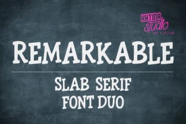 Remarkable by The Tenacious Type Studio — Slab Serif Font — thumbnail 1