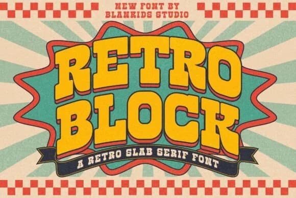 Retro Block by Blankids Studio — Slab Serif Font
