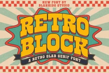 Retro Block by Blankids Studio — Slab Serif Font — thumbnail 1