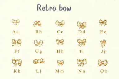 Retro Bow by Nongyao — Dingbats Font — thumbnail 2