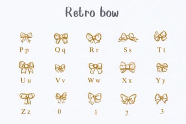 Retro Bow by Nongyao — Dingbats Font — thumbnail 3