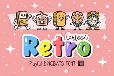Retro Cartoon by DREAMs Soul G. — Dingbats Font — thumbnail 1