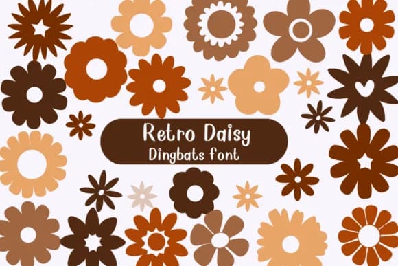 Retro Daisy by Nongyao — Dingbats Font