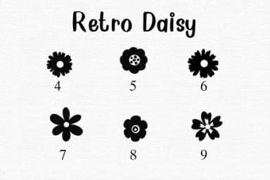 Retro Daisy by Nongyao — Dingbats Font — thumbnail 4