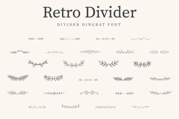Retro Divider by CraftedType Studio — Dingbats Font