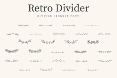 Retro Divider by CraftedType Studio — Dingbats Font — thumbnail 1