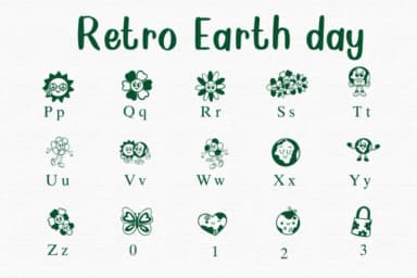Retro Earth Day by Nongyao — Dingbats Font — thumbnail 3