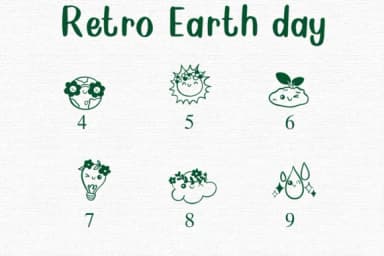 Retro Earth Day by Nongyao — Dingbats Font — thumbnail 4
