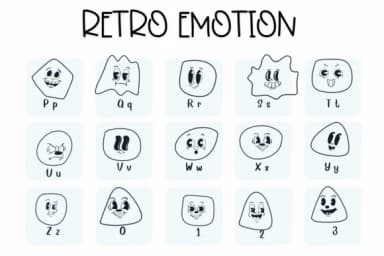 Retro Emotion by Sirinart — Dingbats Font — thumbnail 3