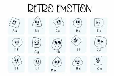 Retro Emotion by Sirinart — Dingbats Font — thumbnail 4