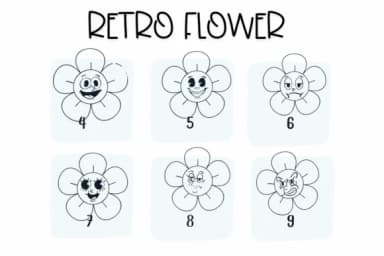 Retro Flower by Sirinart — Dingbats Font — thumbnail 4