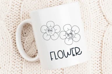 Retro Flower by Sirinart — Dingbats Font — thumbnail 5