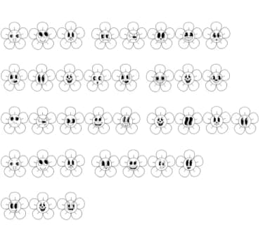 Retro Flower by Sirinart — Dingbats Font — thumbnail 8